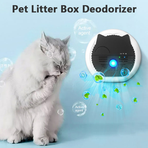 Pet Deodorant Litter Box
 Overview:


 1. High efficiency: 2 kinds of sterilization modes, applicable area ≤15m², convenient operation, 1 key switch mode
 
 2. The dual-effect purification Pet AccessoriesPoochPlus.shopPoochPlus.shopPet Deodorant Litter Box