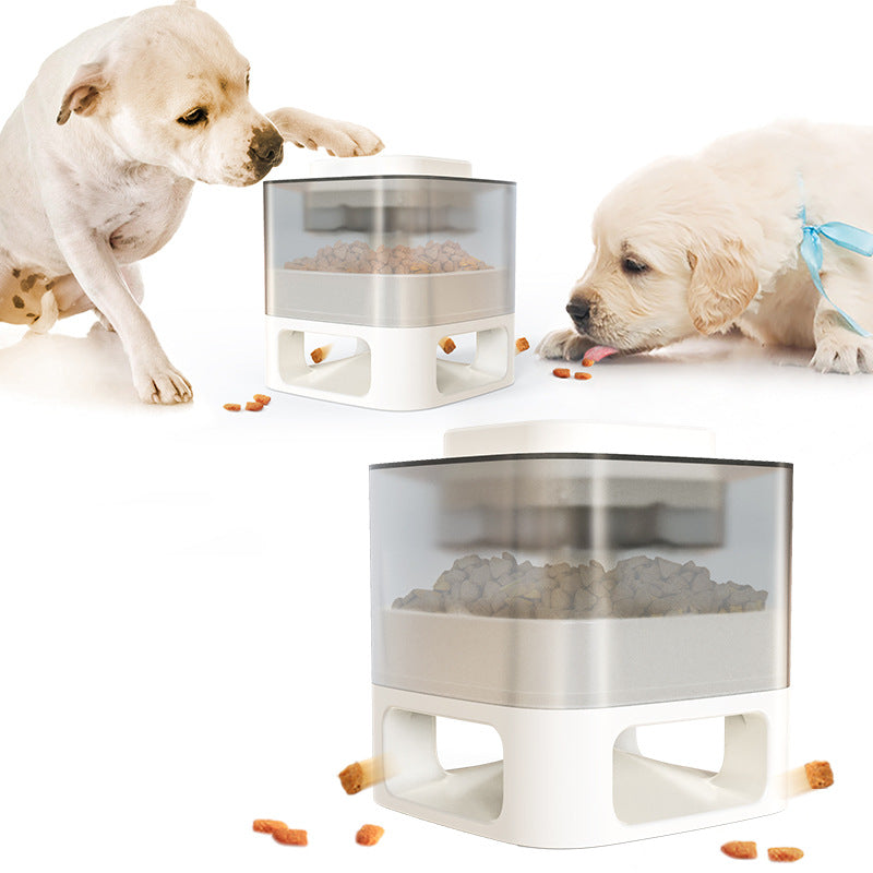 Dog Food Feeder
 Overview:
 


 [Fun bullet food design] The dog gently presses the top position, and the 4 food leakage channels at the bottom of the toy can easily randomly drop Pet AccessoriesPoochPlus.shopPoochPlus.shopDog Food Feeder