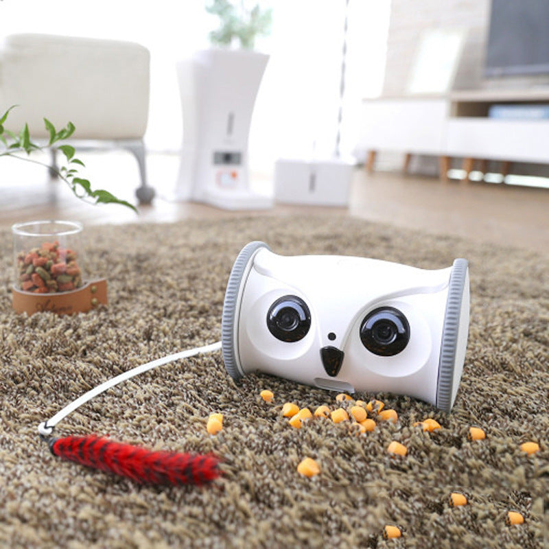 Owl-shaped Dog Electric Toy With Snacks