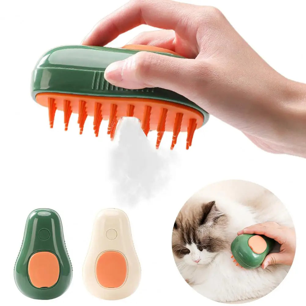 Steamy Cat BrushOverview:
 1.  Multifunctional beauty tool: This 3-in-1 cat brush is a versatile addition to your pet's daily care. It effectively solves problems such as tangles anPet AccessoriesPoochPlus.shopPoochPlus.shopSteamy Cat Brush