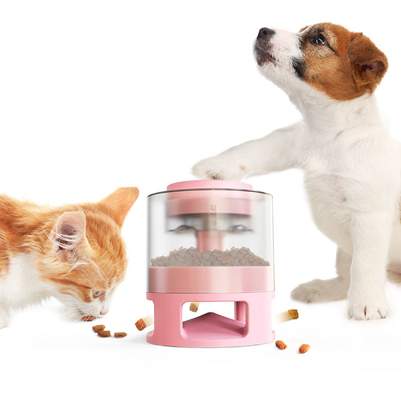 Dog Food Feeder
 Overview:
 


 [Fun bullet food design] The dog gently presses the top position, and the 4 food leakage channels at the bottom of the toy can easily randomly drop Pet AccessoriesPoochPlus.shopPoochPlus.shopDog Food Feeder