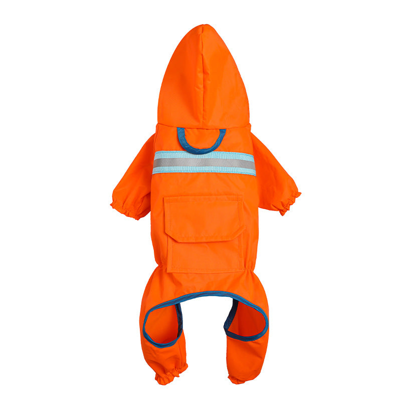 Pet Reflective Raincoat
 
 Product Information:
 
 


 Material: Other
 
 Product Category: Raincoat
 
 style: Casual
 
 Applicable gender: general
 
 Color: orange, black, red, blue
 
 SiPet jacketPoochPlus.shopPoochPlus.shopPet Reflective Raincoat